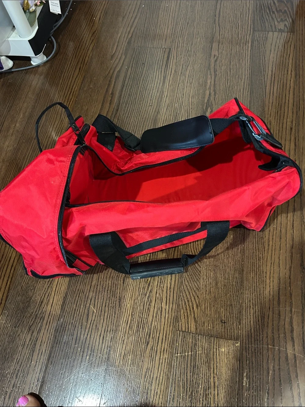 Marlboro Red Men's Duffel Bag with Black Accents logo bag